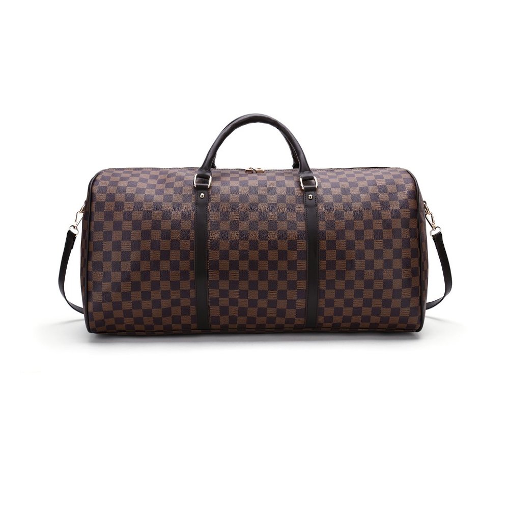COPY - LUXOURIA Checkered Travel Oversized Duffel…